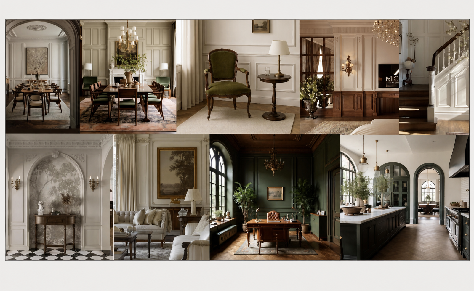Moodboard do projeto comercial BOSK
